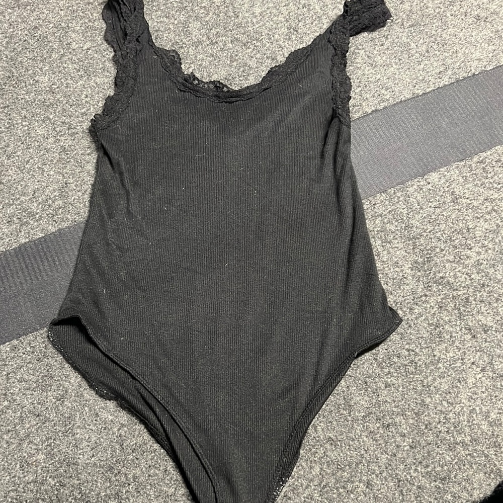 Black lacy bodysuit